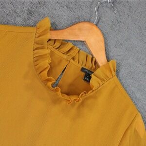 Ann Taylor Factory Mustard Long Sleeve Blouse